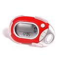 Pedusa PE-771 Tri-Axis Multi-Function Pocket Pedometer with Belt Clip & Lanyard - Red