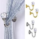 SPRING PARK 1 Pair Wall Mounted Tassel Curtain Tieback Hook Multi Use Wall Hook Coat Hanger Holder