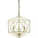 AF Lighting Bellini Three-Light Chandelier in Brushed Gold