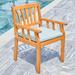 [ US IN STOCK] Kapalua Honey Nautical Outdoor Eucalyptus Wooden Dining Chair