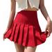 Girls Womens High Waisted Pleated Skirts Tennis Skirt School A-Line Skater Skirts