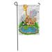 KDAGR Green Jungle Wild Crocodile in Small Lake Cartoon Monkey Garden Flag Decorative Flag House Banner 28x40 inch