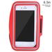 Dido Arm Bag Sport Phone Holder Pouch Fitness Armband Case Sleeve for 6.3 Inches Cellphone Red