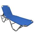 EasyGo Product Chaise Lounger â€“ Aluminum Sun Lounge Chair â€“ Adjustable Outdoor Patio Beach Porch Swing Pool-Five-Position Recliner-Lightweight All Weather 1 Pack Blue