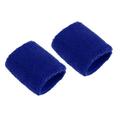 2Pcs Unisex Cotton Sweat Band Sweatband Wristband Basketball blue