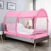 EighteenTek Bed Tent Privacy Pop Sleeping Tent Mosquito Net Indoor Twin Size Pink