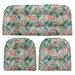 RSH DÃ©cor Indoor Outdoor 3 Piece Tufted Wicker Cushion Set Standard Gould Multi Green Floral