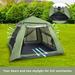 Pop Up Tent 3-4 Person Family Camping Tent Portable Lightweight Waterproof Beach Tent Camping Gear with Carrying Bag Easy Set up Tents for Camping or Hiking