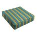 Humble and Haute Sunbrella Blue Stripe Indoor/ Outdoor Deep Seating Cushion by 22.5 in w x 22.5 in d