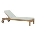 Modern Contemporary Urban Design Outdoor Patio Balcony Chaise Lounge Chair White Wood