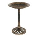 Ktaxon 28 Inch Bird Bath with Solar Fountain Antique Copper Courtyard