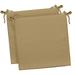 RSH DÃ©cor Indoor Outdoor Set of 2 Foam Dining Chair Seat Cushions 18.5 x 16 x 3 Tan