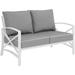 Afuera Living Taditional Patio Loveseat in Gray and White