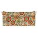 RSH DÃ©cor Indoor Outdoor Tufted Bench Cushion with Ties 51â€� x 18â€� Fanfare Sonoma Cream Floral