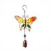 Jbhelth Butterfly/Hummingbird/Dragonfly Wind Chime Garden Metal Stained Glass Hanging Ornament for Outdoor Indoor Decorations