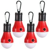 Ledander Red Campings Light [4 Pack] Portable Camping Lantern Bulb LED Tent Lanterns Emergency Light Camping Essentials Tent Accessories LED Lantern for Backpacking Camping Hiking