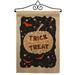 Eerie Trick Or Treat Garden Flag Set Halloween 13 X18.5 Double-Sided Yard Banner