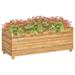 vidaXL Planter Flower Box with Steel Rack Patio Plant Box Solid Teak Wood