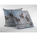 HomeRoots 412961 16 in. Boho Bird Indoor & Outdoor Zippered Throw Pillow Brown & Blue