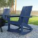 Emma + Oliver Modern All-Weather Navy Poly Resin Adirondack Rocking Chair for Indoor/Outdoor Use