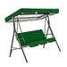 2021 New Swing Chair Cover Outdoor Garden Patio Swing Chair Seat and Top Cover Sunshade Canopy Dropshipping Dark green