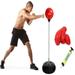 Delaman Punching Bag with Stand for Adults & Kids Adjustable Height Freestanding Punching Ball Boxing Speed Bag Ideal for MMA Reflex Speed Training Fitness Punching and Muscle Building