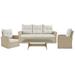 Canaan All-Weather Wicker Outdoor Set w/Sofa 2 Arm Chairs and 57 Coffee Table