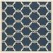 SAFAVIEH Indoor Outdoor CY6009-268 Courtyard Navy / Beige Rug