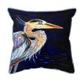 Betsy Drake SN1353 12 x 12 in. Palette Blue Heron Indoor & Outdoor Pillow - Small