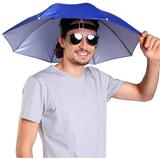 Yirtree Fishing Umbrella Hat Folding Sun Rain Cap Adjustable Multifunction Outdoor Headwear Outdoor Foldable Anti-Rain Sun Shade Adult Head Umbrella Fishing Cap Headwear