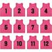 YOUI-GIFTS Set of 12 Numbered (1-12) Soccer Vests/Sport Pinnies/Training Bibs with Free Carry Bag