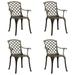 Suzicca Patio Chairs 4 pcs Cast Aluminum Bronze