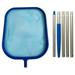 Pool Skimmer 60 5 Section Connecting Pole with Hook Handle for Swimming Pools Spa Hot Tub Pond Fine Mesh Bag Hand Skimmer for Above & Inground Pools Removes Debris Fast