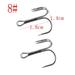 20PCS/Set Hot Black Useful Outdoor Sports Fishing Hook Carbon Steel Fishhook Tackle Treble Jig 8