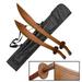 Wooden Chinese Broad Sword with Carrying Case Martial Arts Training Kung Fu Tai chi Cosplay Sword (28 )