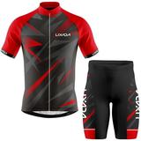 Lixada Men Cycling Jersey Breathable Short Sleeve Bike Shirt and Padded Shorts MTB Bicycle Clothing Suit