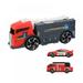 Car Toys Set with Transport Car and Large Sticker Educational Vehicle Construction Car Set for Kids Toddler Boys Child Gift for 3 4 5 6 Years Old 2 Cars Large Car