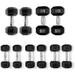 IFAST Rubber Coated Hex Dumbbells Home Gym Training Hex Dumbbell with Metal Handle 15lbs/20lbs/25lbs/30lbs/45lbs Free Weights in Pairs or Single