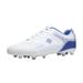 DREAM PAIRS Mens Soccer Cleats Outdoor Football Shoes Firm Ground Soccer Shoes SUPERFLIGHT-2 WHITE/ROYAL Size 8