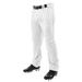 Champro Sports Triple Crown Open Bottom Baseball Pants with Pinstripes Youth X-Small White with Black Pinstripes