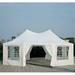 Online Gym Shop CB15413 Outdoor Octagon 8-Wall Party Canopy Gazebo Tent White - 22 x 16 ft. & Large