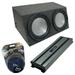 Universal Car Stereo Hatchback Sealed Dual 15 Harmony A152 Sub Box & HA-A1500.1