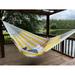 Crescent 2 Person Handmade Mayan Woven Cotton Rope Hammock in White / Yellow