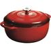 Lodge 7.5 Quart Enameled Cast Iron Dutch Oven. XL Red Enamel Dutch Oven (Island Spice Red) -