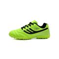 Tenmix Girls & Boys Basketball Non Slip Athletic Shoe Mens Lace Up Soccer Cleats Children Sport Sneakers Green Broken 12c