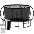 CITYLE 14FT Trampoline with Enclosure Net 1400LBS Trampoline with Basketball Hoop for 6-8 Kids No Gap Design Outdoor Trampoline for Kids Adults with Wind Stakes Backyard Recreational Trampolines