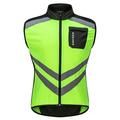 Wosawe Men Cycling Vest Foldable Quick Dry Breathable Reflective Sports Safety Bike Vest for Riding Running Jogging Hiking