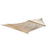 Bliss Hammocks Cotton Rope Hammock W/ Spreader Bar 60-in. Wide 450 lb. Capacity (Brown)