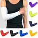 Limei UV Protection Cooling Arm Sleeves Sun Sleeves Arm Cover for Women & Girls & Adult & Youth & Men Cycling Running Golf Outdoor Tattoos Arm Warmer - Blue L