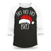 Shop4Ever Men s Ho Ho Ho Bro Santa Claus Hat Christmas Xmas Raglan Baseball Shirt X-Large Black/White